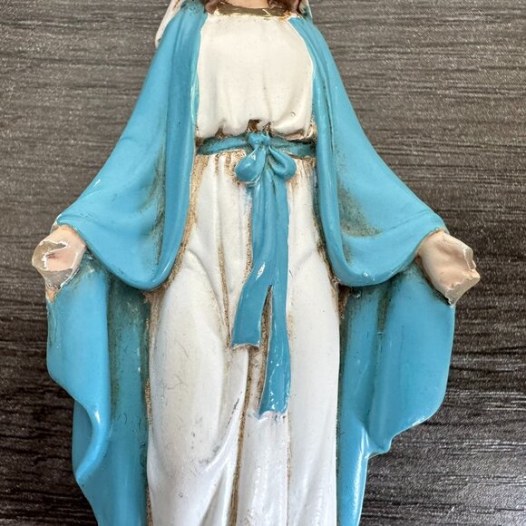 Virgin Mary Figurine Statue | 4.25" Catholic Religious Decor | Mother of God - Picture 13 of 13